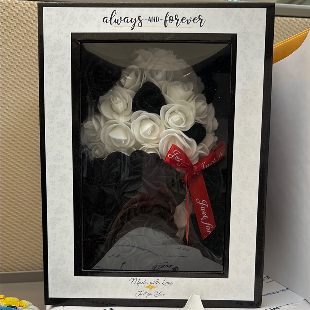 Panda Bear Faux Floral Arrangement